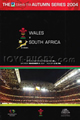 Wales v South Africa 2004 rugby  Programme